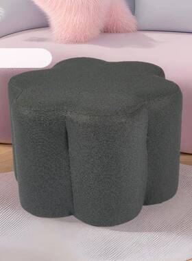 北欧踏沙发凳客厅进家矮用凳脚凳网UCU红圆凳坐墩花瓣凳子门口换