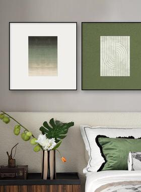 意发式SF819243极简挂画客厅厅餐主卧室床头办公室组合饰绿色沙背