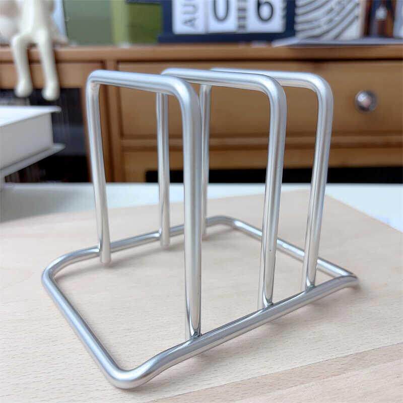 不锈钢砧板架菜板架现代简约家用置物架加厚双格收纳锅盖架子