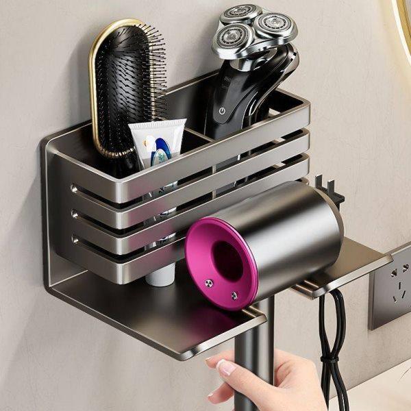 吹风机架免打孔浴室电吹风挂件厕所吹风支架卫生间梳子置物收纳架,家庭/个人清洁工具,吹风机置物架,淘宝优惠券,粉丝福利购,淘宝优惠卷