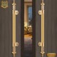 铜入户大木门内门双开大拉手别墅玻璃门大堂对开大门把手