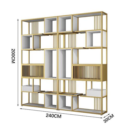 yy铁艺办公室隔断置物架工业风实木书架简易多层落地书柜装饰展示