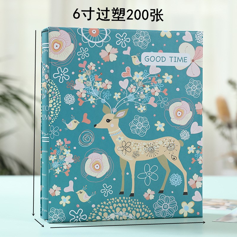 6寸过塑相册插页式照片集大容量六寸200张相片收纳宝宝成长纪念册