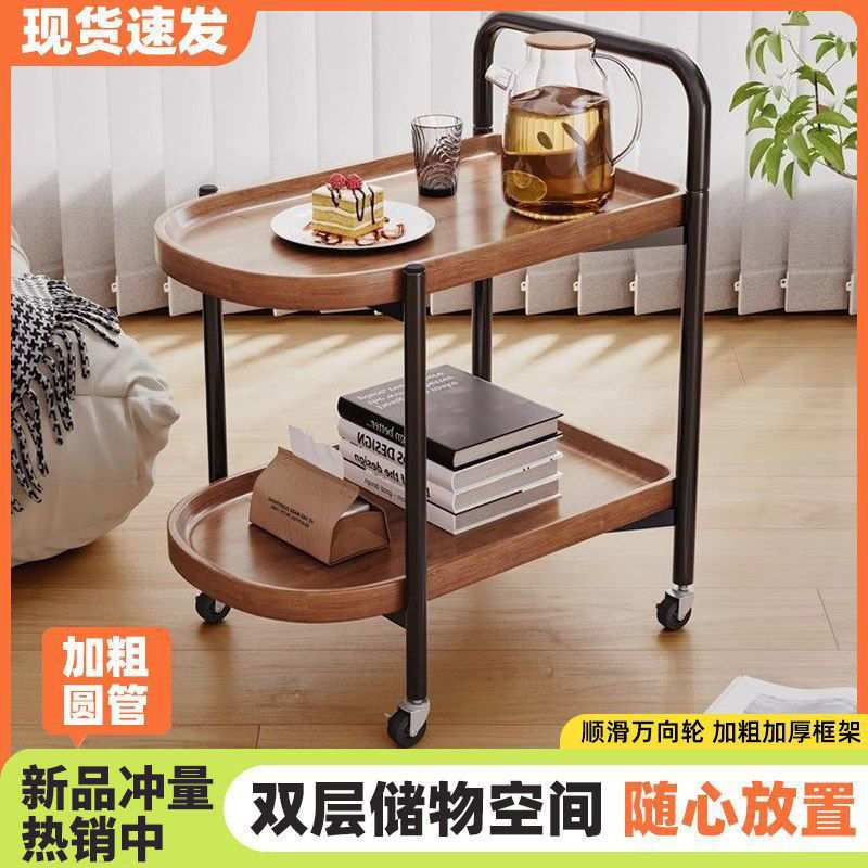 移动茶几小推车客厅沙发迷你小桌子家用置物架桌子带轮北欧餐车