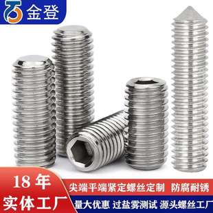 供应机米螺丝DIN916不锈钢紧定螺丝M3 M12机米螺丝