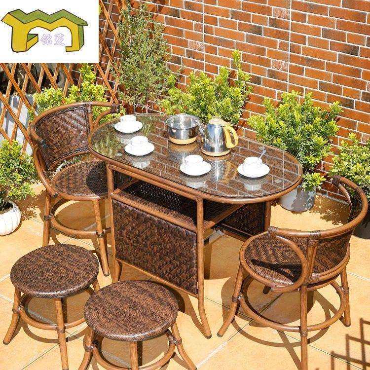 户外藤椅三件套露天休闲小茶几阳台桌椅组合庭院藤编椅收纳桌椅,电子元器件市场,其它元器件,淘宝优惠券,粉丝福利购,淘宝优惠卷