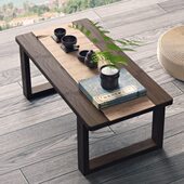 日式 飘窗小茶几榻榻米简约窗台阳台楠竹茶桌矮桌地毯和室桌子坐地