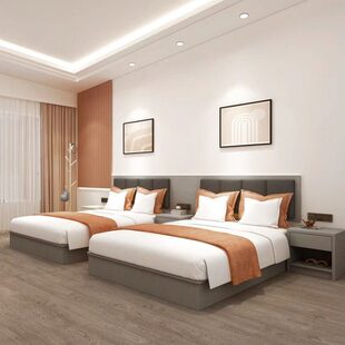 酒店家具标间全套定制宾馆床订做五星级全季公寓客房双人床民宿床