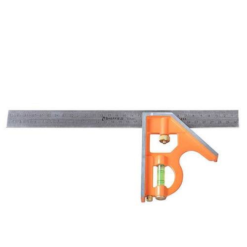 钢盾工具专业级不锈钢组合直角尺角度尺300mmS079003