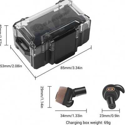EARMOR M20新品M20可充电便携式电子拾音降噪耳塞听力保护 入耳式