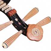 敦煌牌635月琴黄檀木10阳楞如意京剧民乐通用入门初学民乐器