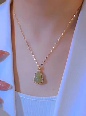 爆款小葫芦项链轻奢时尚高级感小众首饰女百搭妈妈饰品