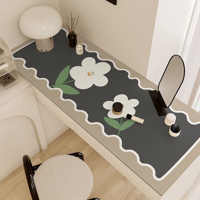 梳妆台桌垫美甲化妆台皮革垫防滑防油轻奢高级感防水防污保护垫子