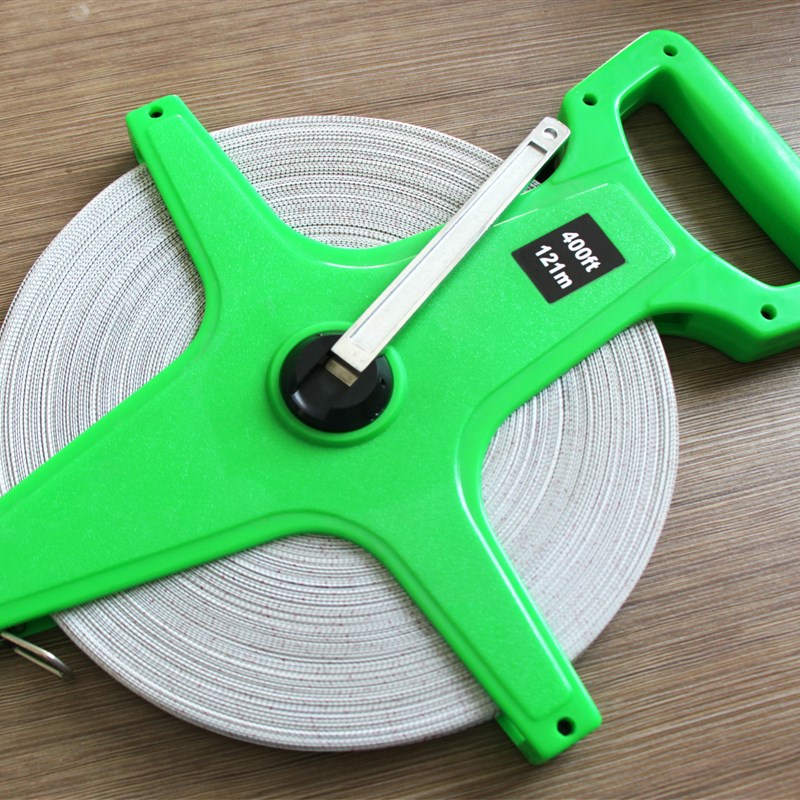 [直供]架式盒式圆盘插地式纤维卷尺 麻带卷尺 长钢卷尺 工量