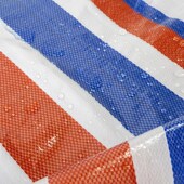 小规格PE彩条布料双面防水苫布工地货场防尘挡风防雨彩条布