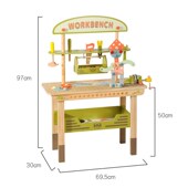 儿童大号绿色工具台幼儿园过家家螺母拆装 组合维修操作台亲子互动