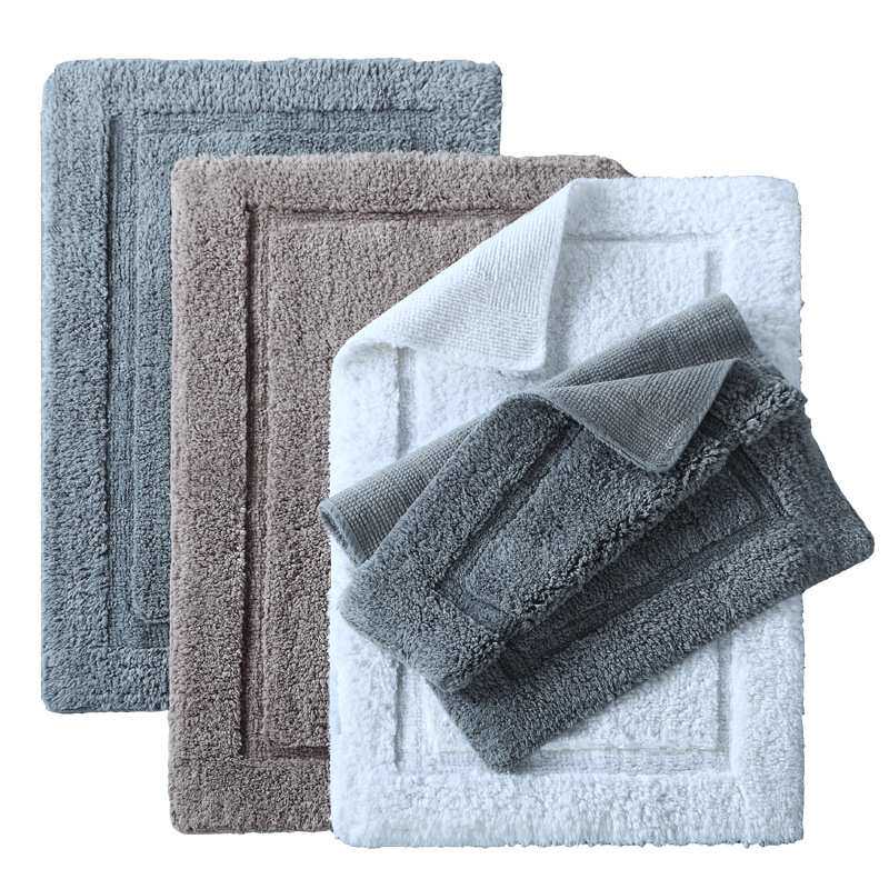 浴室地垫吸水卫生间洗手间厕所防滑加厚毛巾耐脏踩脚垫可机洗