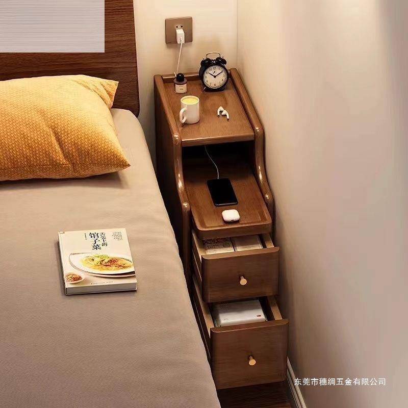 实木床头柜小型窄小卧室极窄床边柜超窄夹缝收纳柜简约现代置物架