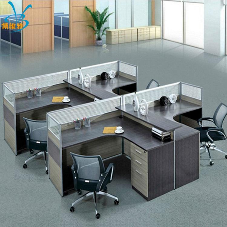 职员屏风工位拐弯桌L型桌子办公T字型多人位屏风办公桌办公位卡位