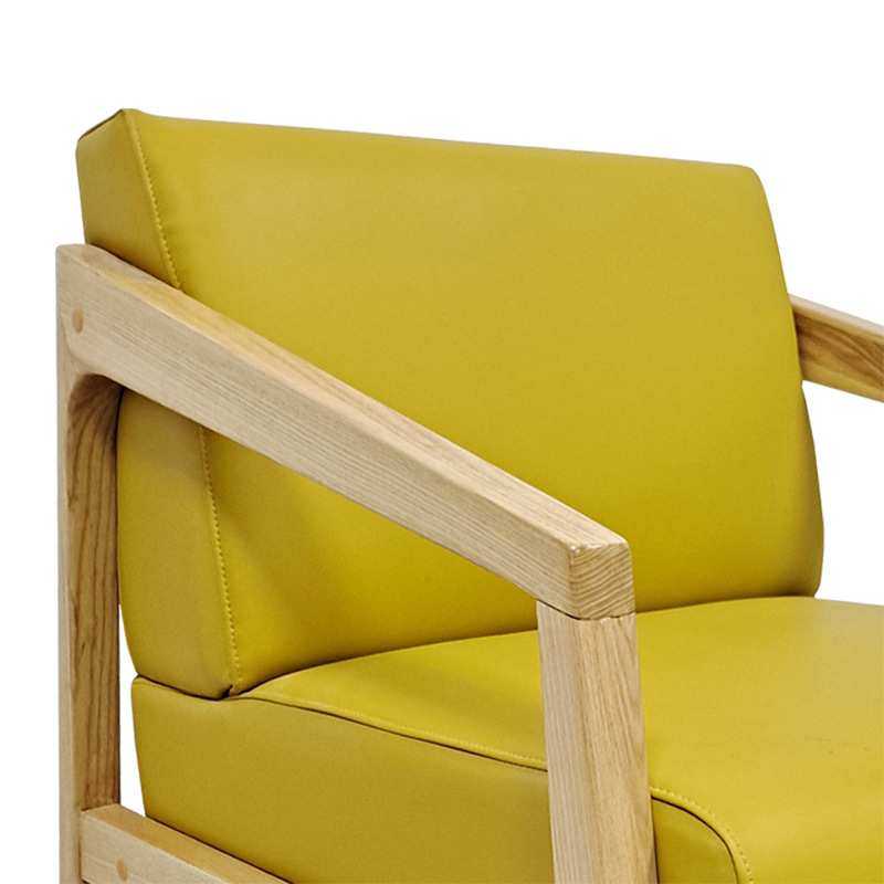 养老院白蜡木沙发实木扶手北欧接待沙发椅适老化老人院酒店民宿