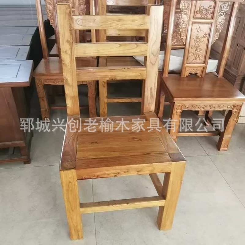 老榆木民宿房子桌椅卡座沙发椅子酒吧桌子靠背椅圈椅简约饭店餐椅