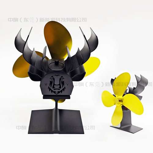 2023新款圣诞鹿角壁炉风扇热动力驱动风扇炉煤油炉生态壁炉风扇