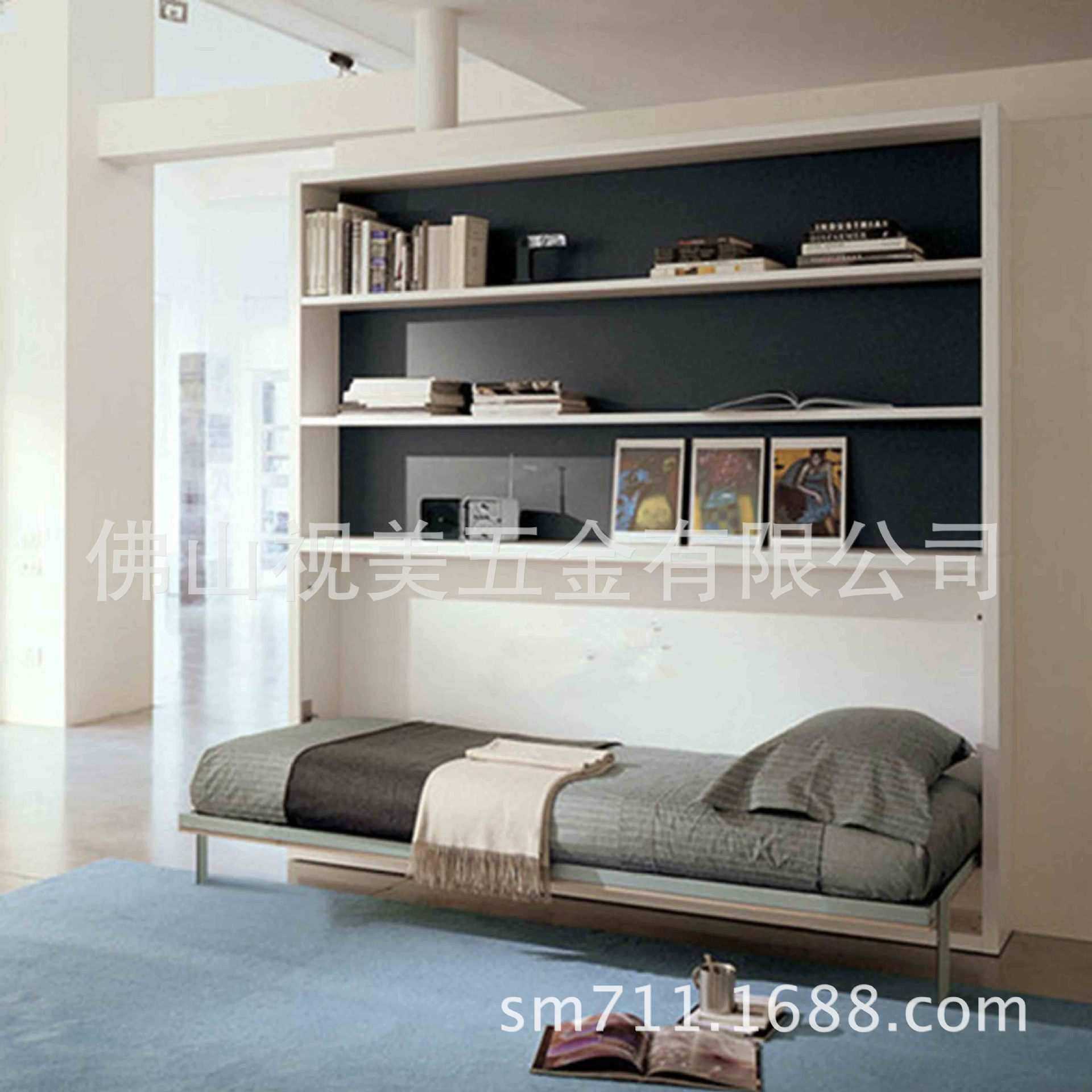 厂家直销1.2m五金床架隐形床侧翻板床1.2m翻转床架