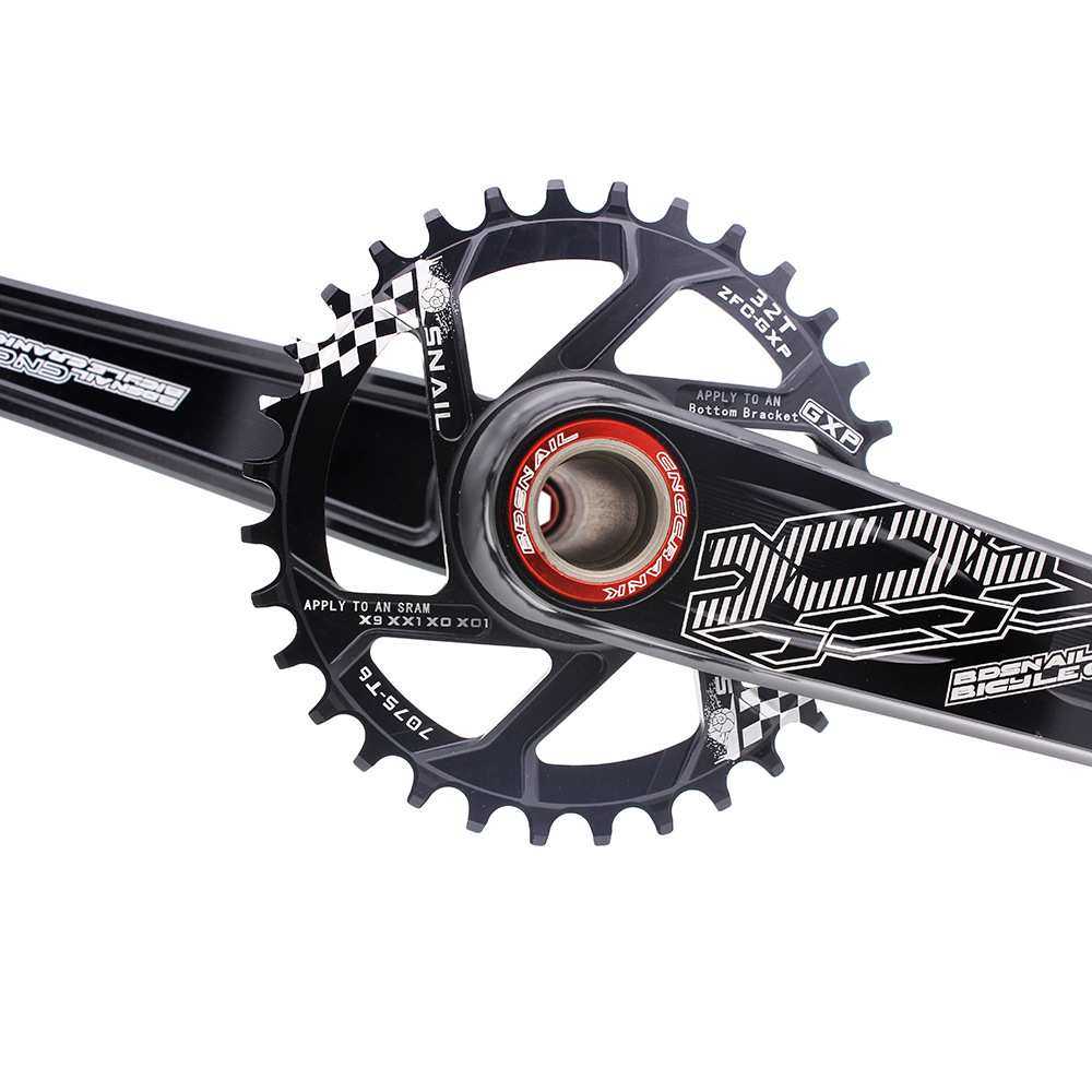 山地车一体牙盘 GXP曲柄牙盘 中轴 单盘正负齿偏移3度6度 28T-40T