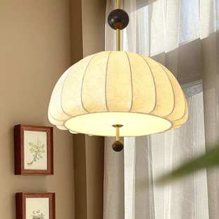 法式 吊灯奶油风花纹布艺房间灯中古vintage南洋书房灯复古卧室灯