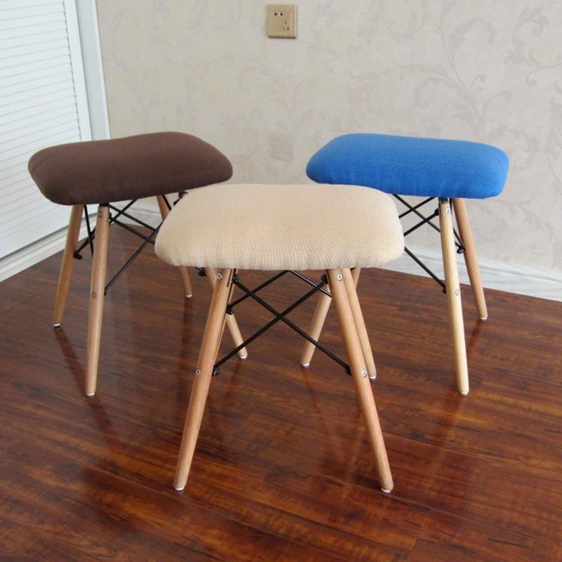 化妆凳子无靠背椅子不带家用北欧餐椅成人学习梳妆实木办公方