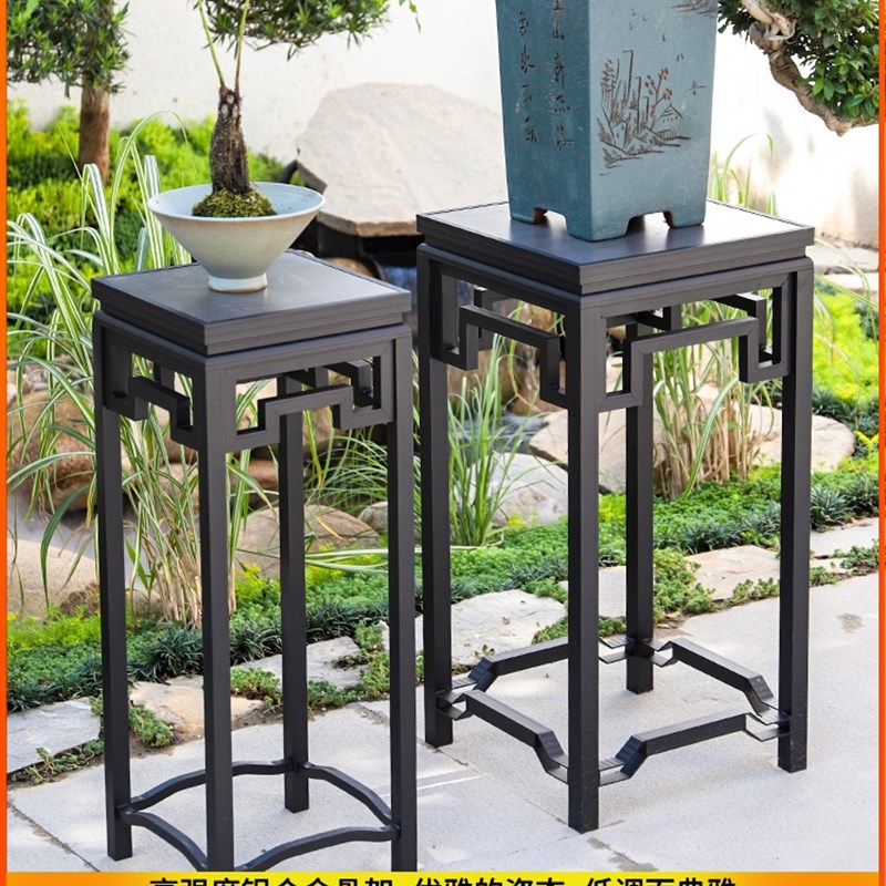 中式多肉花架客厅落地式花台新款室内多层放花的架子花.盆架置物