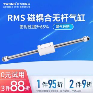 TWSNS耦合无杆气缸RMSF缸径25行程50 200 500 1000 100