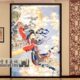 嫦娥奔月壁纸中式 仙女神仙美人画墙纸飞天仕女古风摄影画背景墙布