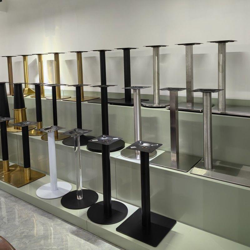 餐台脚铁艺桌脚桌腿实木大理石岩板餐桌支架不锈钢桌架茶几底座吧