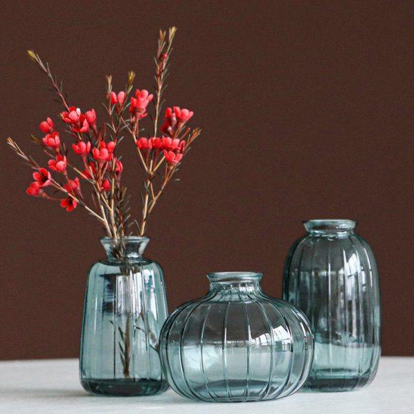 欧式水培器皿水养植物鲜花绿萝郁金香花瓶玻璃透明容器客厅装饰品