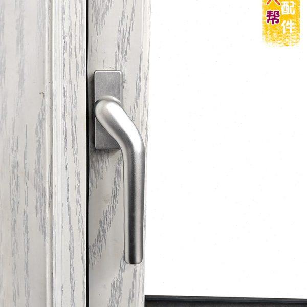 108断桥铝把手锁铝合金玻璃门窗拉手歪把手双层窗纱一体方轴执手