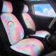 卡通可爱汽车坐垫冬季 通用车座垫座套 毛绒座垫女士单片车垫四季