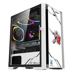 玩嘉绝尘玩家高达钢化玻璃侧透电脑机箱台式主机机箱海景房matx板