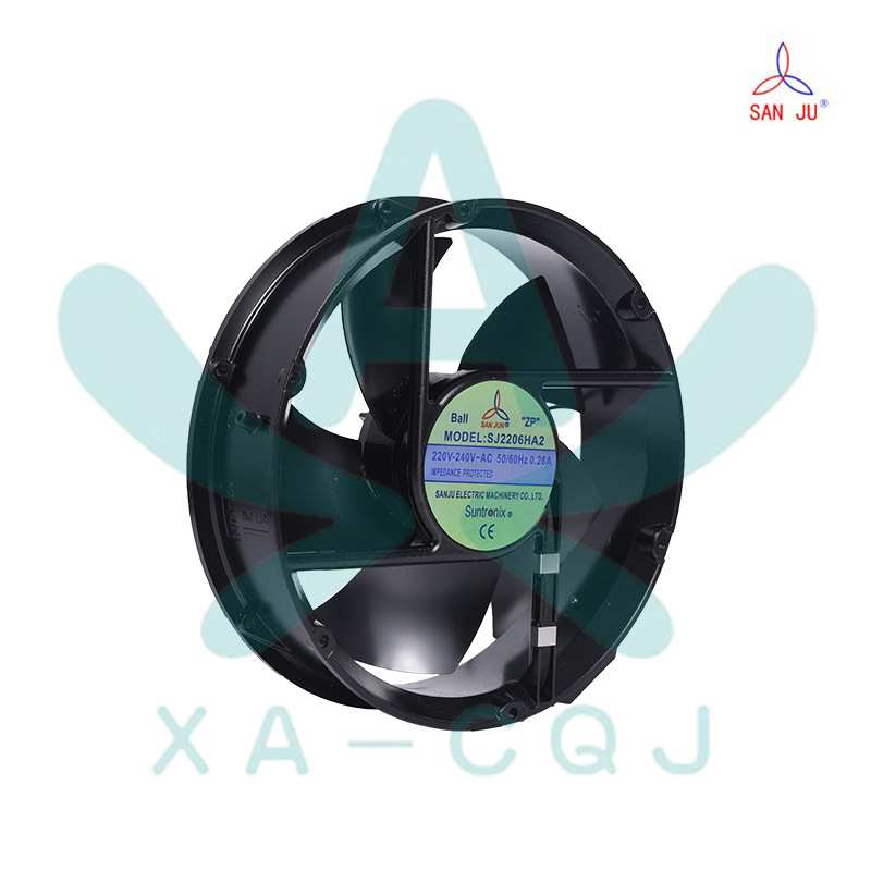 SJ2206HA2 SANJUN/三巨 220V 22060全圆 铁叶耐高温电气柜风扇