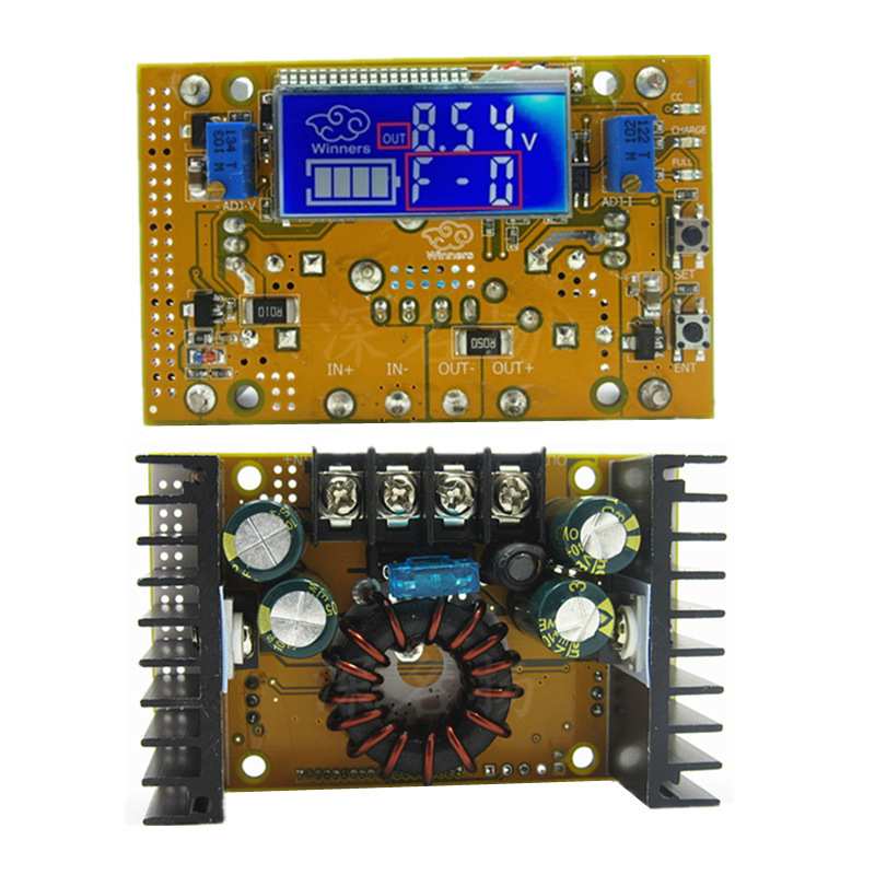 DC-DC直流大功率可调升压电压电流模块 恒压恒流液晶屏双显带外壳