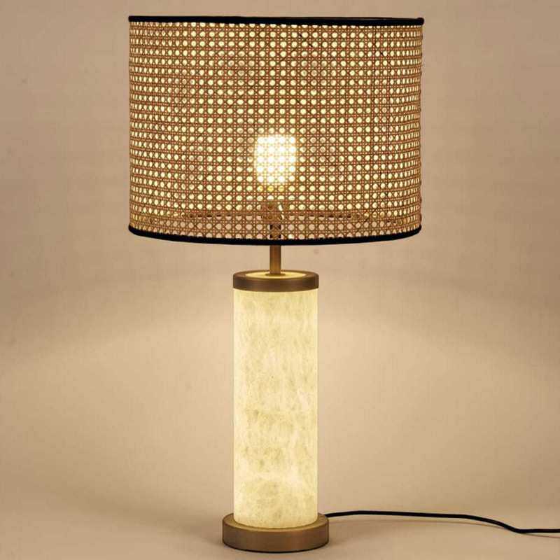 意大利Nassi 天然藤制灯罩枱灯SONORA RATTAN TABLE LAMP 49cm 高
