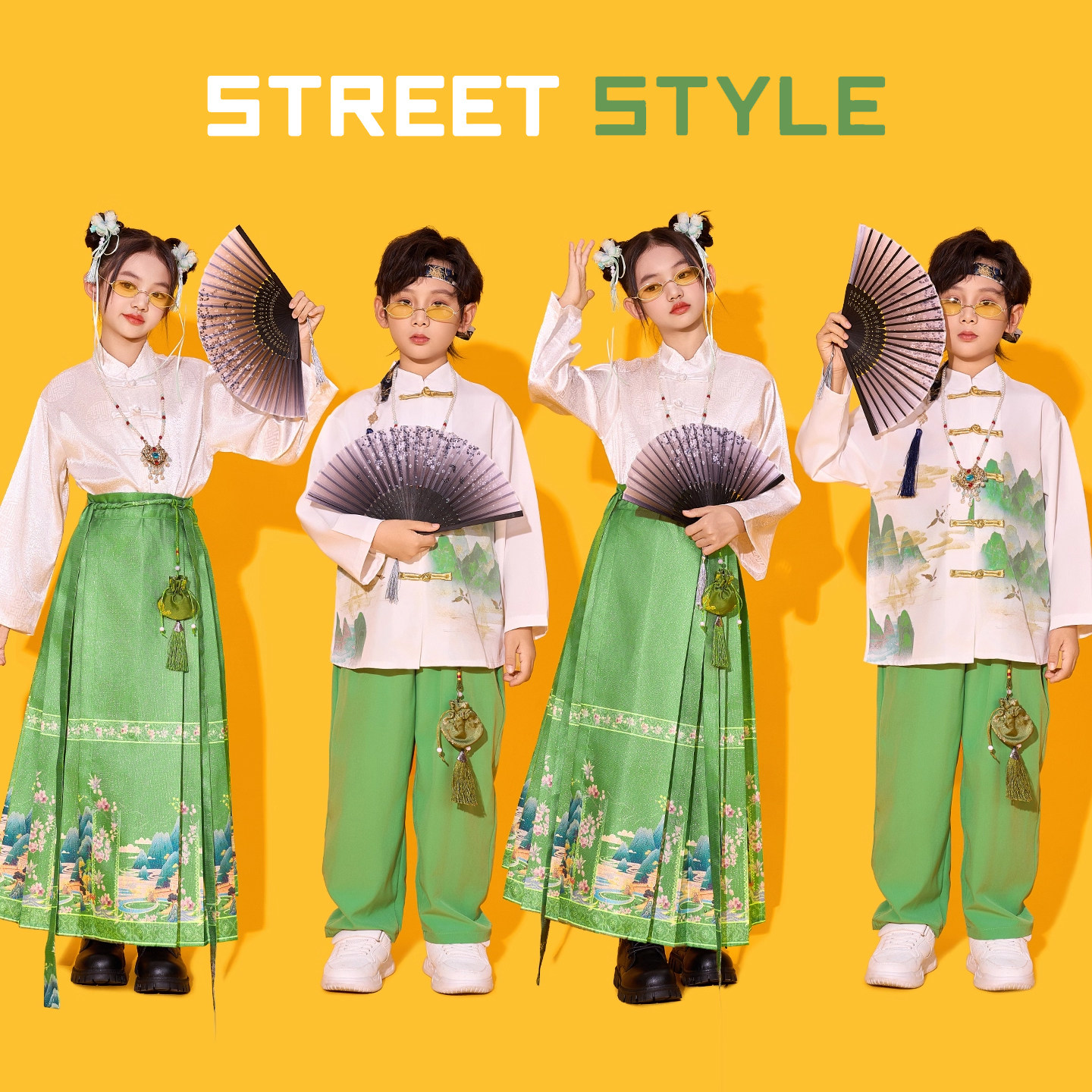 儿童中国风合唱演出服