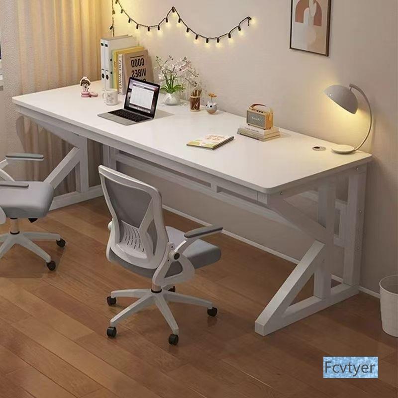 雨秋派双人书桌写字电竞桌简约现代学生办公桌家用学习电脑桌台式