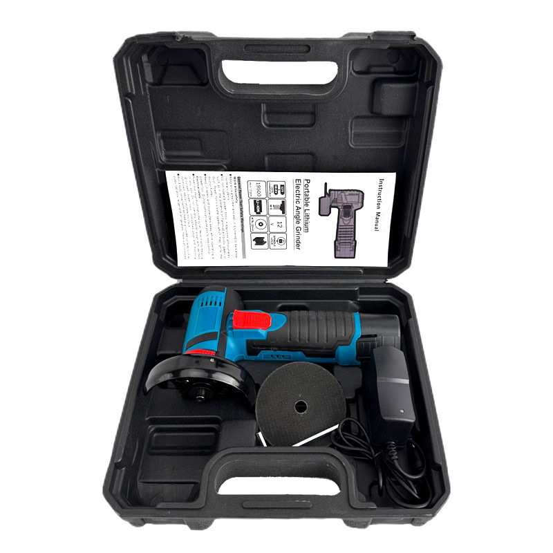 新迷你角磨12V锂电角磨机手持式切割机打磨机带锯片套装动力电池