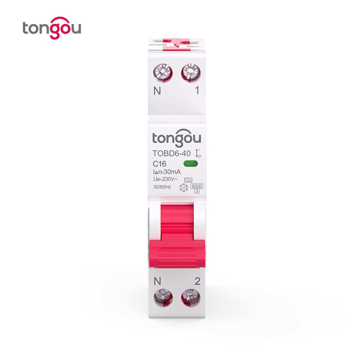 tongouA型RCBO剩余电流断路器B曲线C曲线漏电过载保护开关1P+N极