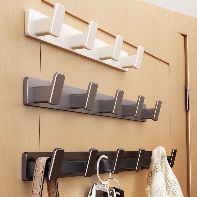 强力承重挂衣钩太空o铝门挂衣架后挂钩免打孔强力粘胶粘钩墙上壁