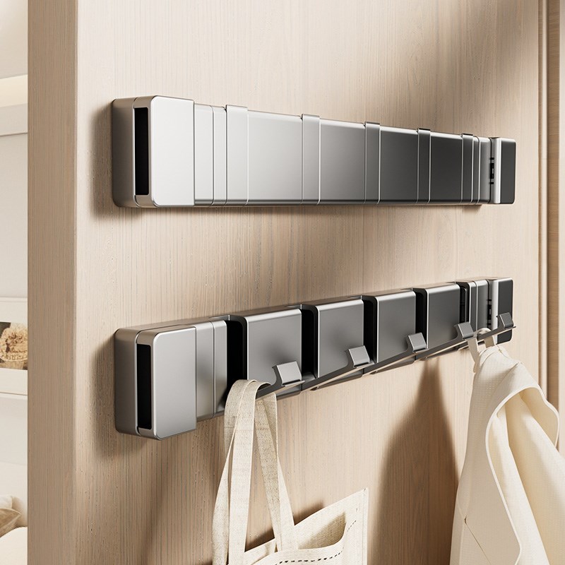 吸盘式隐形挂钩免打孔浴室壁挂门后玄关挂衣架Q卧室墙上折叠挂衣