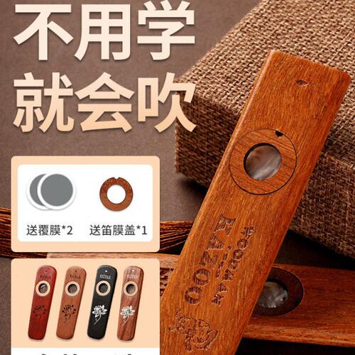 实木nina卡祖笛专业演奏Kazoo伴奏简单易学新型笛子卡祖笛乐器