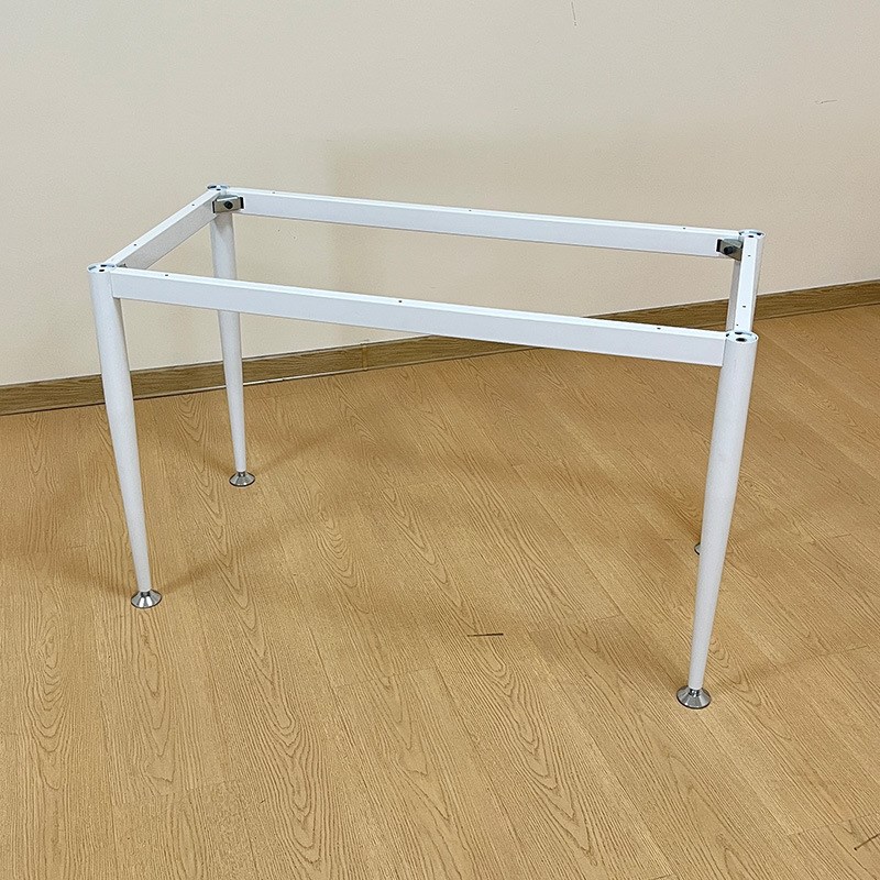 桌腿白色锥形管桌子公桌工位书房小桌G子会议桌不锈钢家用餐桌腿