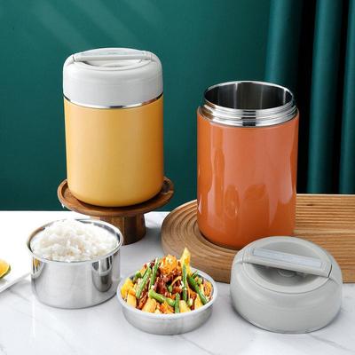 保温饭盒三层大容量防溢学生上班族真空不锈钢提锅真空长效